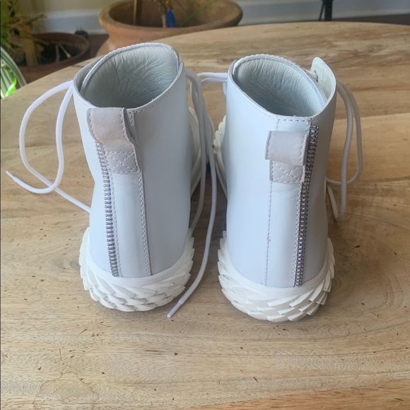 GIUSEPPE ZANOTTI BLABBER DONNA White Leather High-Top Sneakers - Size: EU 38.5 - Picture 4 of 10